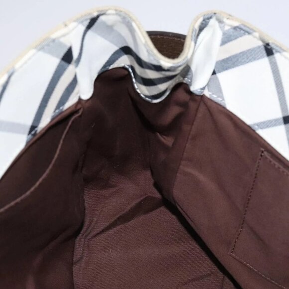 BURBERRY Blue Label Tote Bag Canvas Beige Auth - Picture 10 of 16